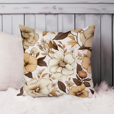 Holiday Autumn Fall Flowers IV Thanksgiving Season Pillow Cover