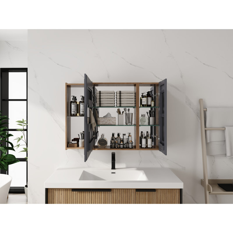 Pharmacie avec rangement, armoire murale moderne en bois 39,4 po pour la maison