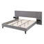 Lit plateforme avec tête de lit, lit plateforme tapissier moderne en velours avec 2 tables de chevet-65950098-65950096