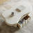 Cream wave tea table