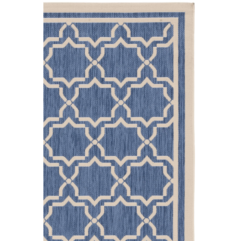 Tapis d'intérieur / extérieur à motif géométrique Dirks Performance, Rectangle 4 pi x 5 pi 7 po