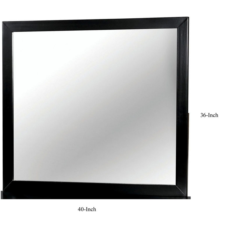 Miroir décoratif moderne et contemporain Bary, Noir