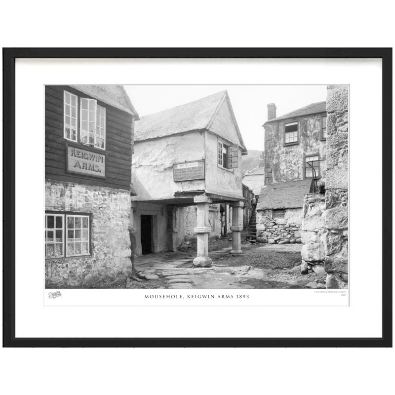Mousehole, Keigwin Arms 1893 - Single Picture Frame Print, 60cm H x 80cm W x 2.3cm D