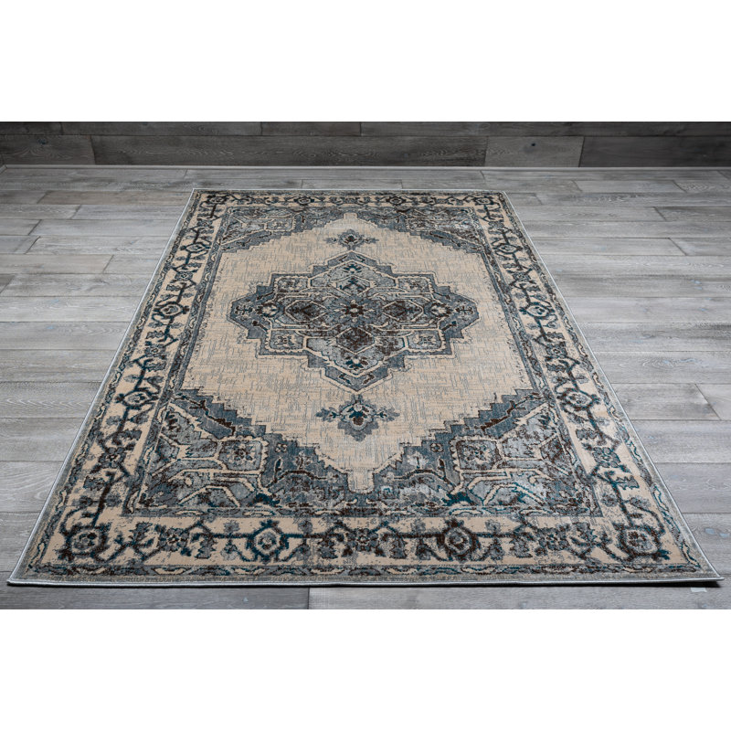 Meribah Oriental Indoor Rug, Rectangle 7'8" x 11'