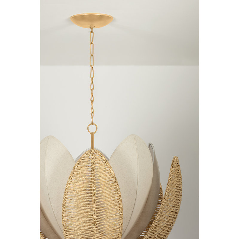 Costa Brava Chandelier in Vintage Gold Leaf