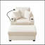 Chaise longue surdimensionnée avec repose-pieds et rangement, revêtement en velours côtelé confortable, porte-gobelet, support pour téléphone et port USB pour le salon et la chambre à coucher-1275222993