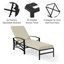Chaise longue simple inclinable avec coussin Tarpley-283535785-283535784