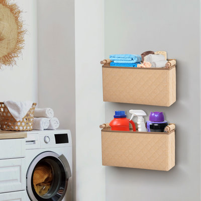 Ensemble de 2 sacs de rangement suspendus - Organisateur de rangement mural, petit