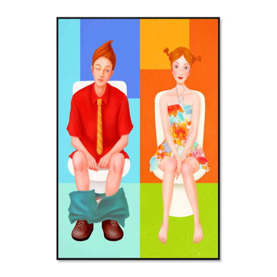  «Boy Meets Girl», art mural encadré en acrylique ultrabrillant