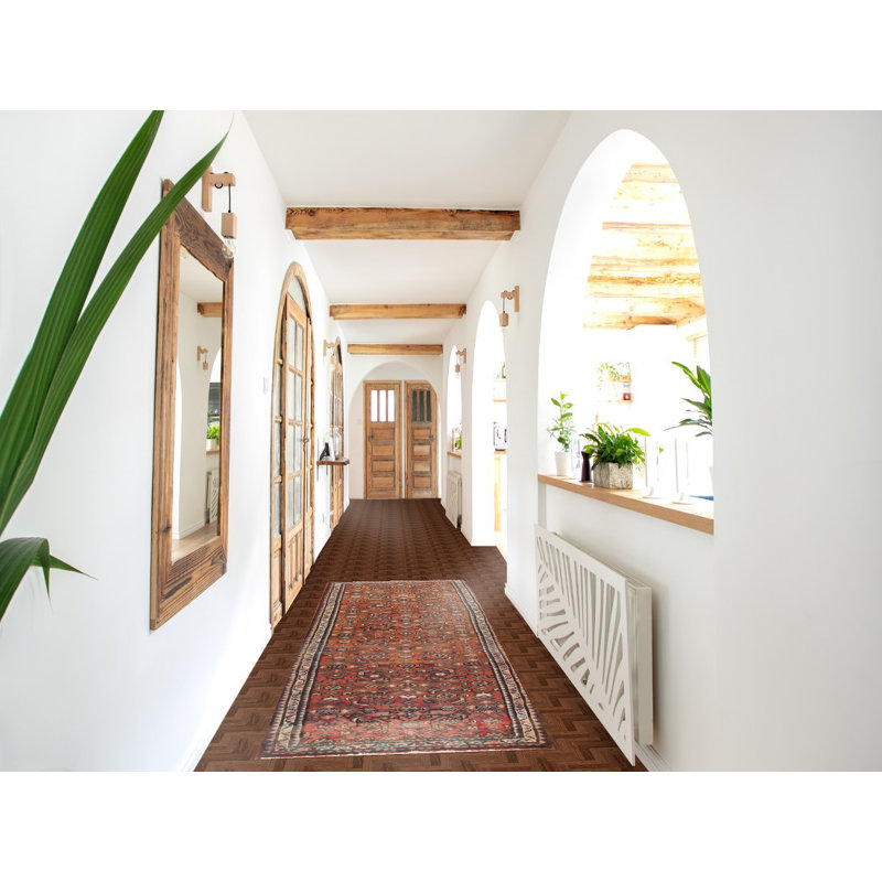 Tapis de couloir orange traditionnel 3x8
