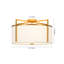 Transitional 3-Light Drum Linen Fabric Semi Flush Ceiling Light