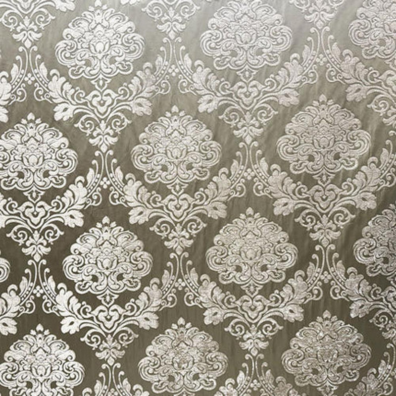 Tonal Damask Chenille | Casino Fabric, Pewter
