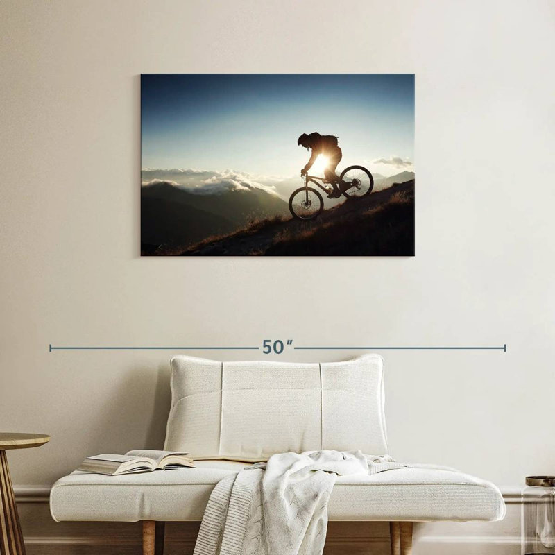 Sireci Biking Downhill, 24" H x 36" W