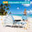 3 In 1 Tanning Chair With Face Hole, 350 Lbs Capacity, Portable Folding Beach Lounge With Cup Holder & Headrest-128331351