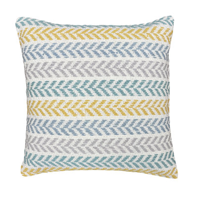 Hand Woven Chevron Square Cotton Throw Pillow