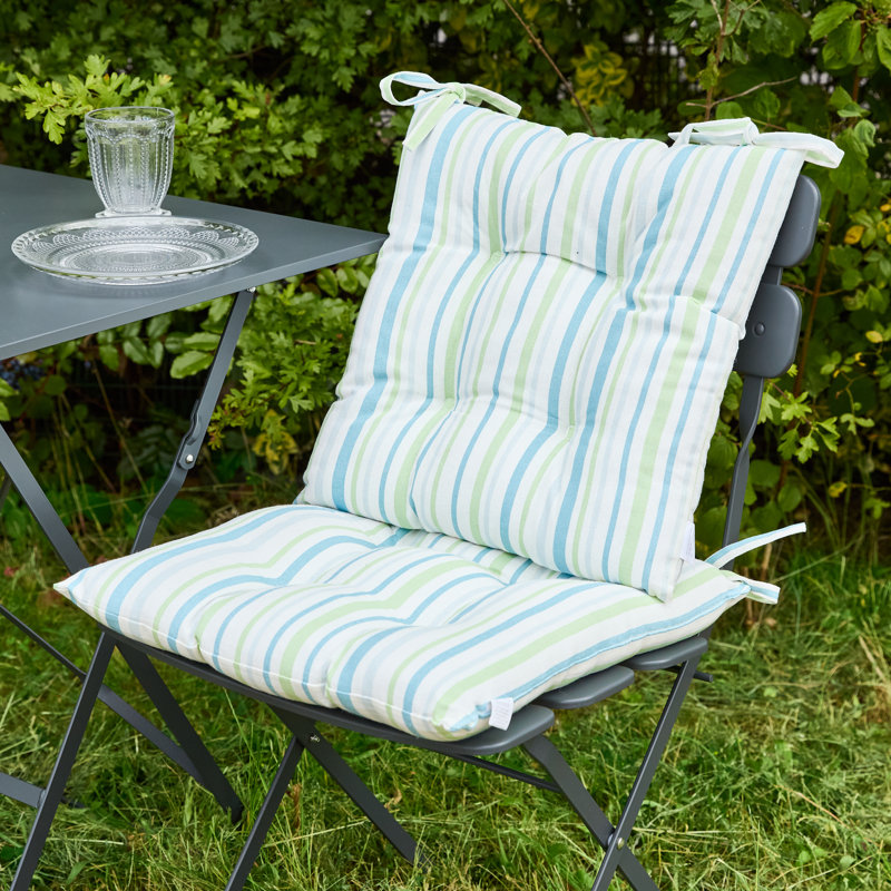 Striped Cotton Indoor Outdoor Garden Furniture Dining Chair Seat Cushion