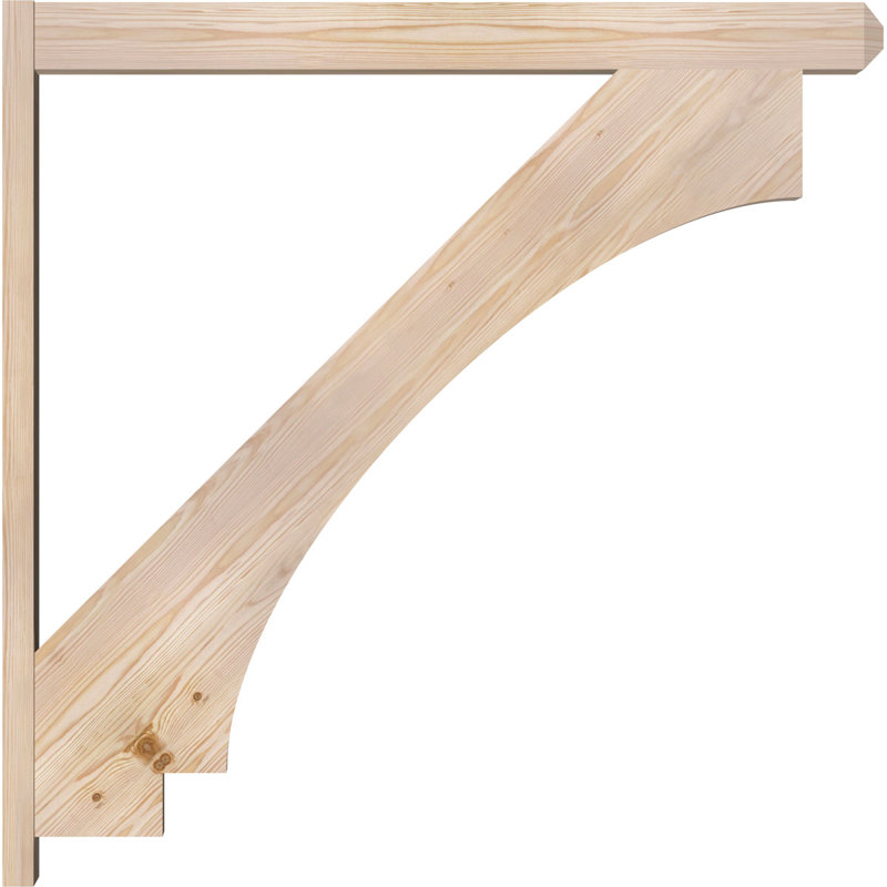 Persienne impériale, P 46 po x H 46 po, Sapin Douglas de 5 1/2 po (lisse)