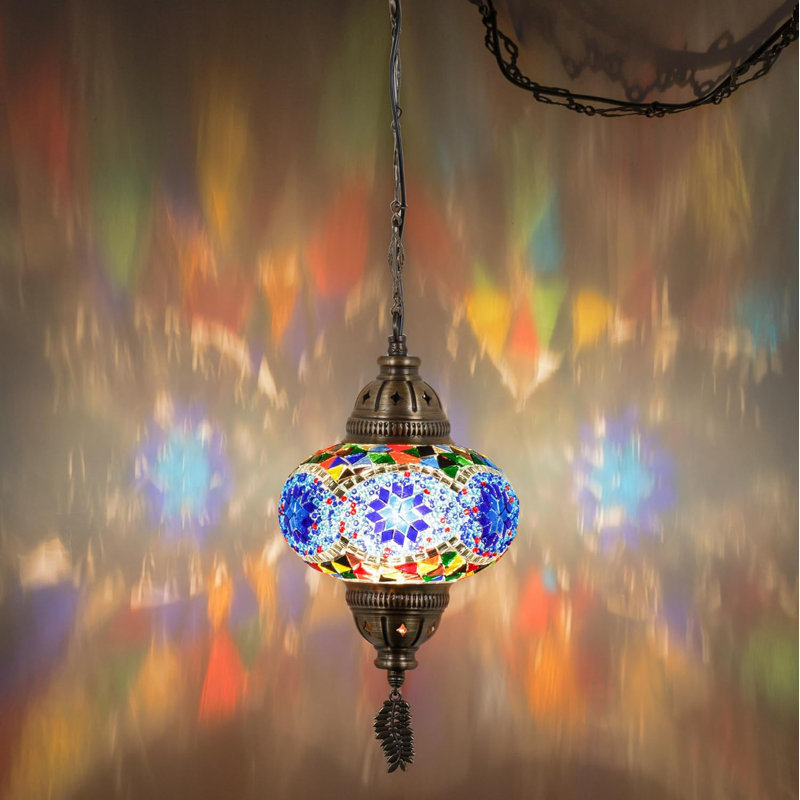 Lights 1 - Light LED Pendant, Blue/Multicolor