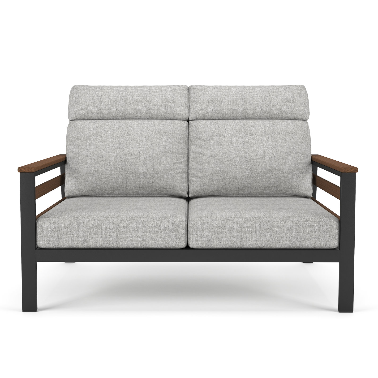 Townsend 55" Sunbrella® Patio Loveseat, Brown, Canvas Granite