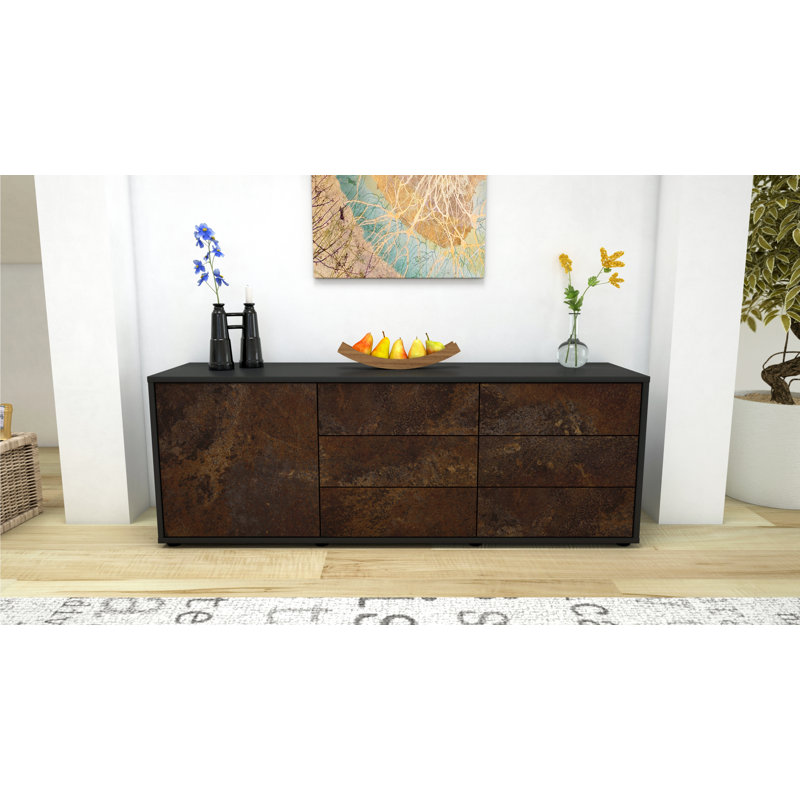 Wyant TV Stand for TVs up to 60", Rust / Matte Anthracite