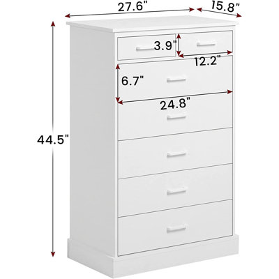 27.6'' W 7 - Drawer Dresser