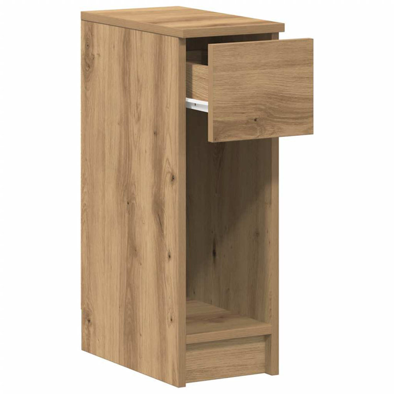 Cornelio 20cm W Manufactured Wood Bedside Table, Artisan-Eiche, Set of 2