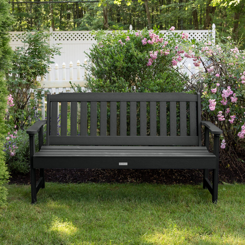 Banc de jardin en plastique Arbnora, Noir