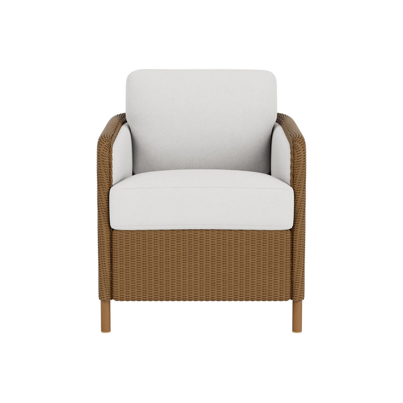 Visions Outdoor Dining Armchair, Canvas Natural, Hickory