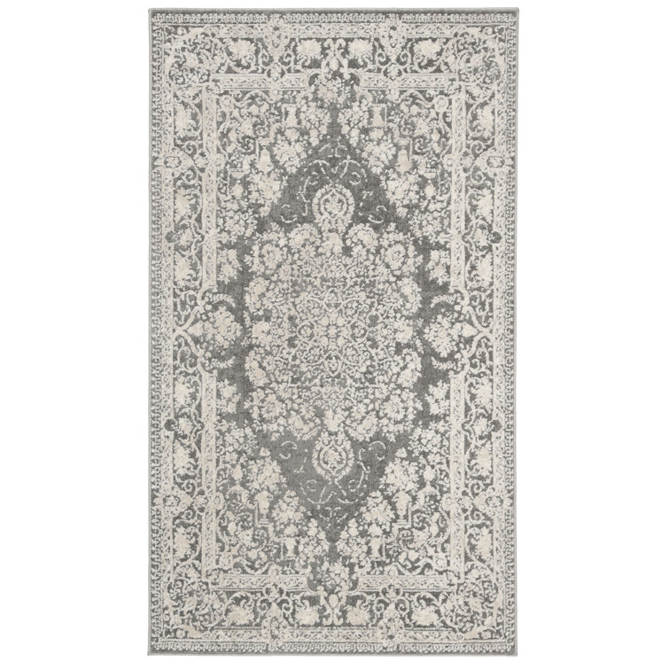 Calidia Oriental Dark Gray/Cream Rug