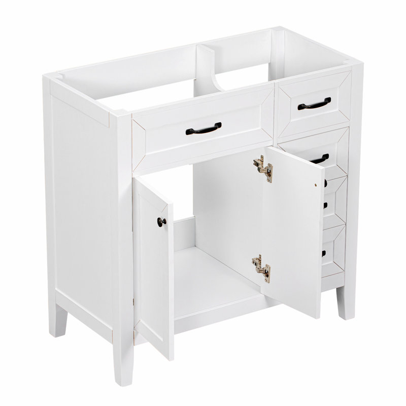 Base de meuble-lavabo simple 35,5 Denholme seulement, Blanc