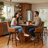 Swivel Bar Stool with Back and Wood Legs, Upholstered Faux Leather Counter Stool for Kitchen Island, Dining & Home Bar, Comfortable Modern Stool-1581452531-1579452277