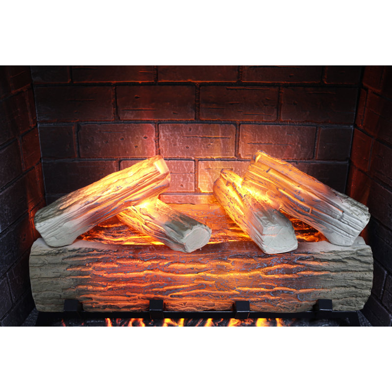 Double Protection Electric Fireplace With 5 Levels Of Ember Bed Brightness Infrared Heating For Wall Recessed Or Freestanding Installation