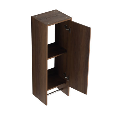 12 Inch Wall Mounted Bathroom Side Cabinet, Soft Closing Door, Engineered Wood Space Saving Storage Cabinet For Small Bathroom