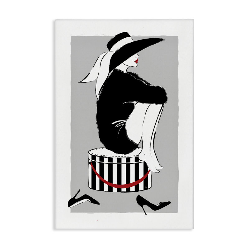 "Sitting On Hat Box", art mural par Martina Pavlova, H 24 po x l 16 po