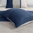 King Size Blue Faux Suede Comforter Set, 7 Piece Soft Luxury Bedding Set with Pillowcases & Sheets-119068578-119068584