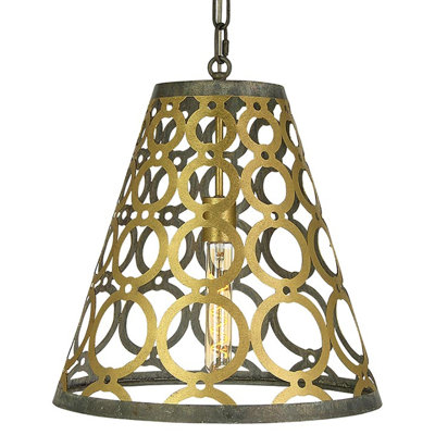 Luminaire suspendu conique à 1 lumière Ringlet