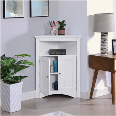 Sideboard Cabinet,Corner Cabinet,Bathroom Floor Corner Cabinet With Doors And Shelves, Kitchen, Living Room,Free Standing Storage Cabinet For Bathroom by Ebern Designs