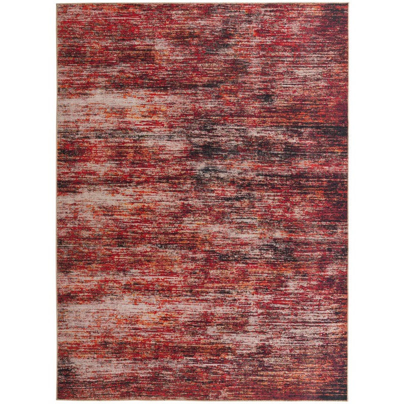 Ikhasa Chenille Abstract Indoor Rug, Rectangle 7'6" x 10'6"