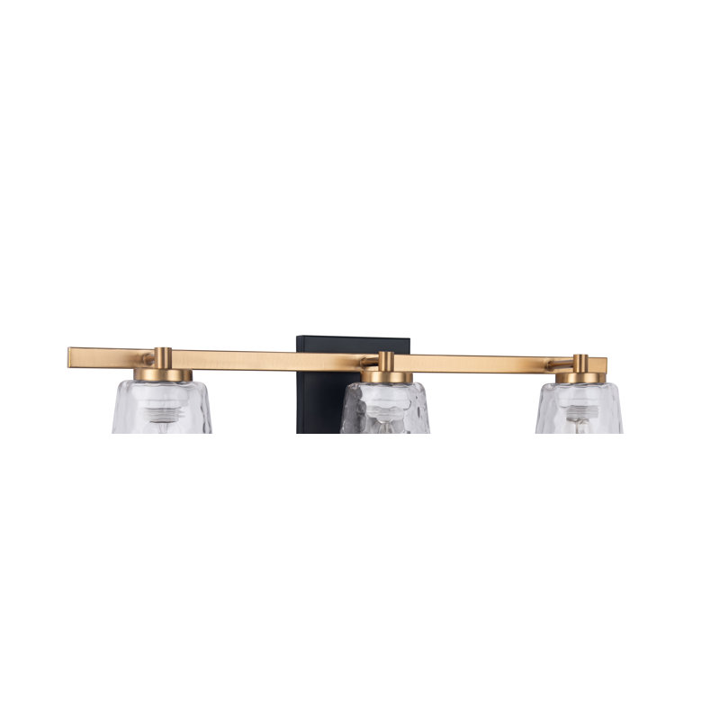 Éclairage pour salle de bain 3 lumières Aimili, Or / noir