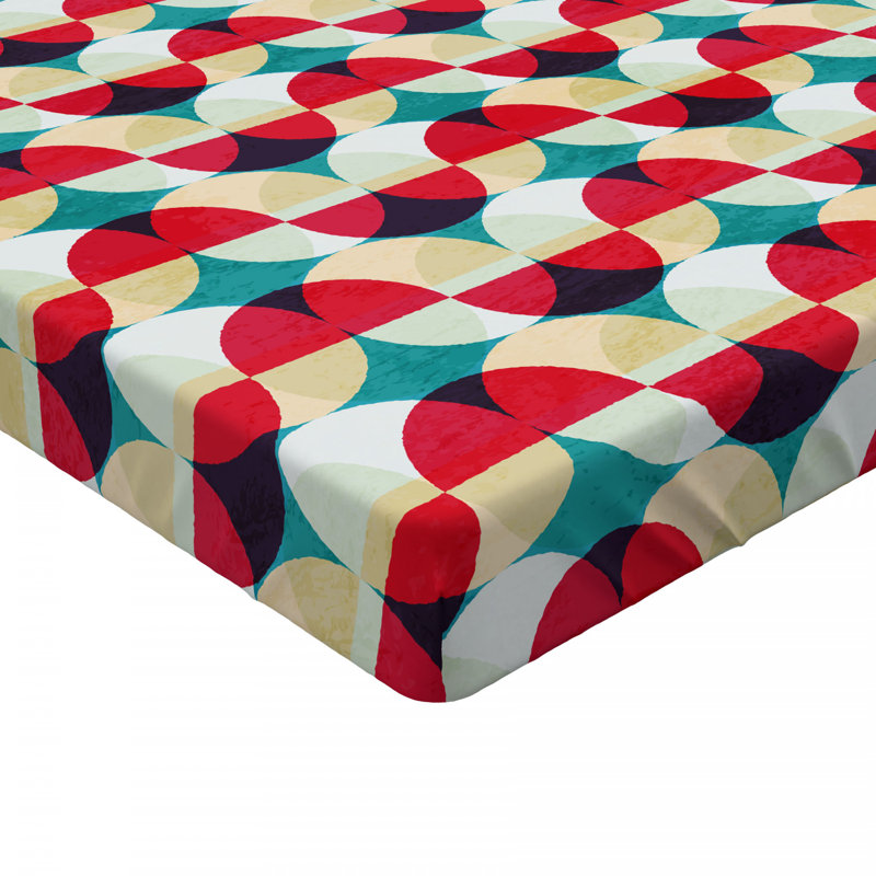 Microfiber Geometric Fitted Sheet, Full Fitted Sheet