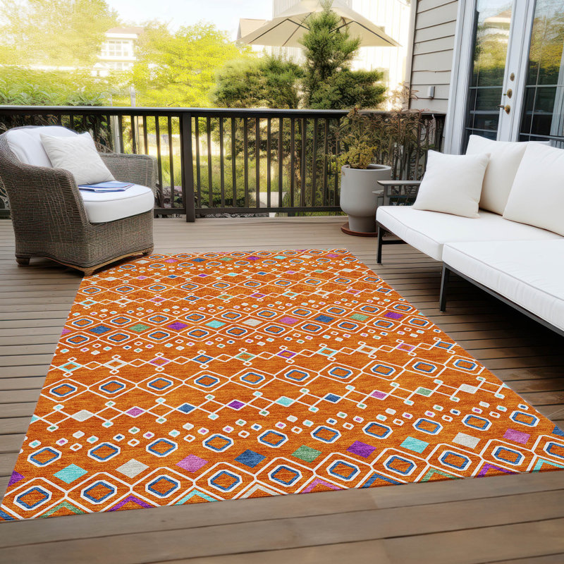 Tapis rectangulaire Aleighna avec envers antidérapant, Rectangulaire 3 pi x 5 pi