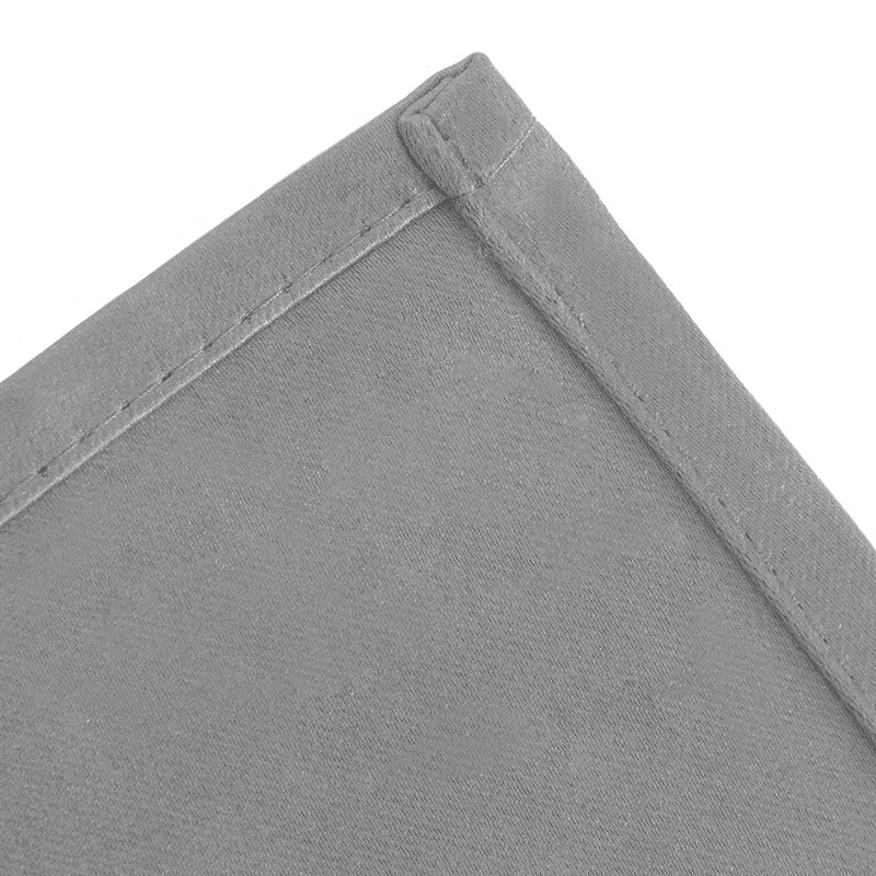 100% Room Darkening Blackout Eyelet Curtains (Set Of 2) , 168cm Width x 183cm Drop, Light Grey