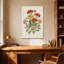 Arrangement floral de plantes et de fleurs avec des fleurs rouges et jaunes-772592048