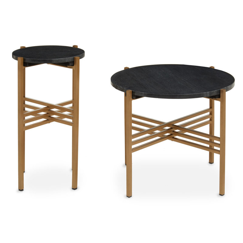 Kleber Pedestal Side Table Set