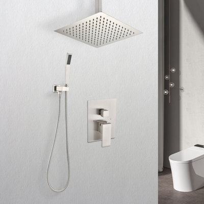 Ceiling Mounted Shower System with Handheld Shower