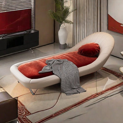 Modern Light Luxury Bedroom Wide Seat Lounge Chair