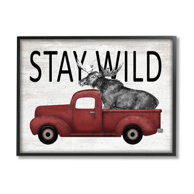 " Stay Wild Moose Antique "
