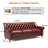 78.7" Modern Chesterfield Sofa, Faux Leather 3-seater Couch With High-density Foam Cushions & Pocket Spring-591420817