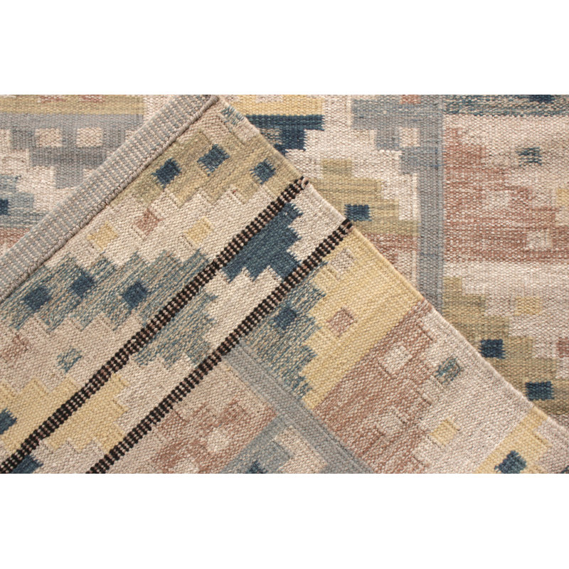 Scandinavian Wool Geometric Area Rug, Rectangle 12' x 16'