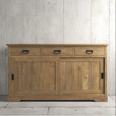 Buffet en bois massif 65,5 po